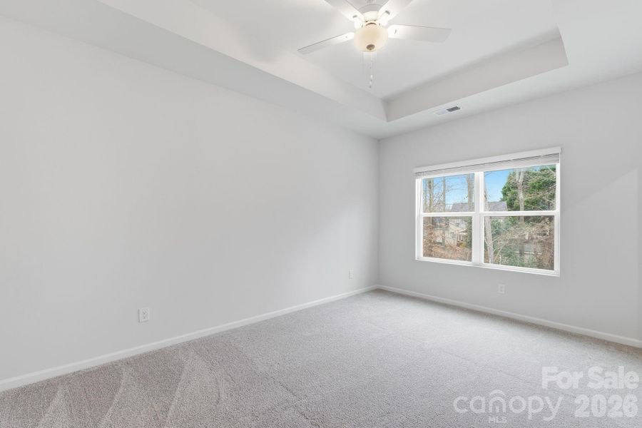 Primary Bedroom with 10' Tray Ceiling
