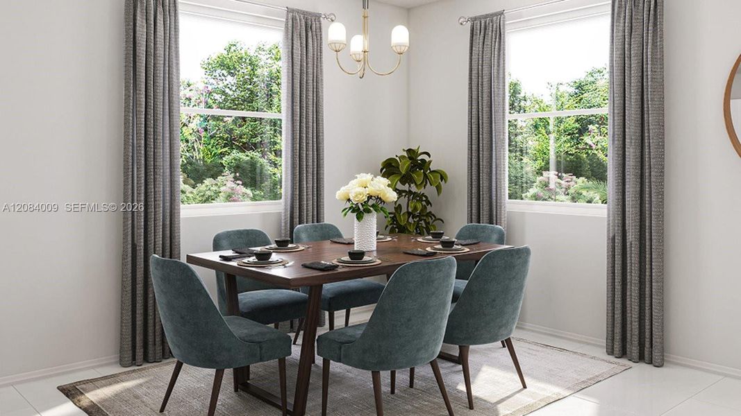 Furnished interior view inside a new home in Solstice, Miami (Image 9).