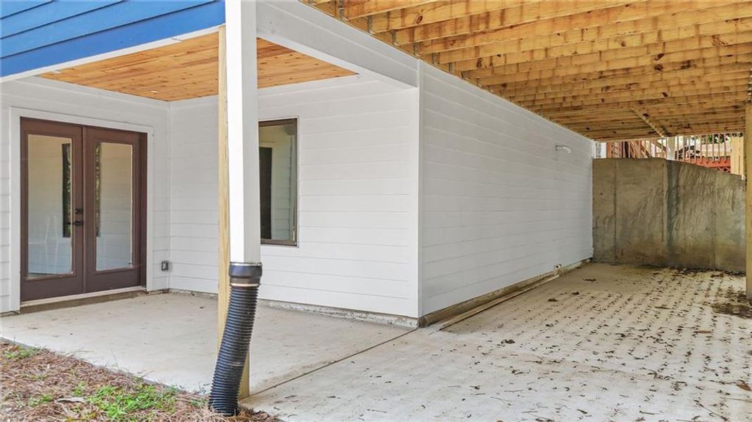 Exterior details and patio area of a home in , Atlanta (Image 4). Exterior details and patio area of a home in , Atlanta (Image 4).