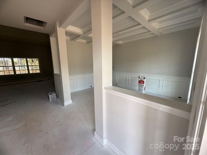 Dining Room with Coffered Ceiling Dining Room with Coffered Ceiling