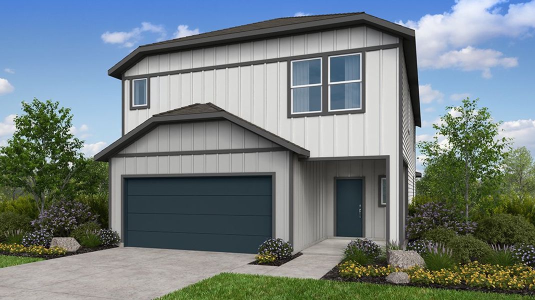 Representative exterior photo of a completed home built from the Osprey by Taylor Morrison in Longview, Del Valle, TX (Image 22).