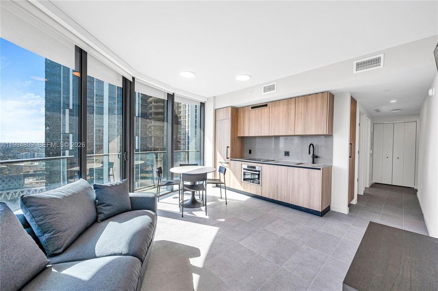 Furnished interior view inside a new home in , Miami (Image 6). Furnished interior view inside a new home in , Miami (Image 6).