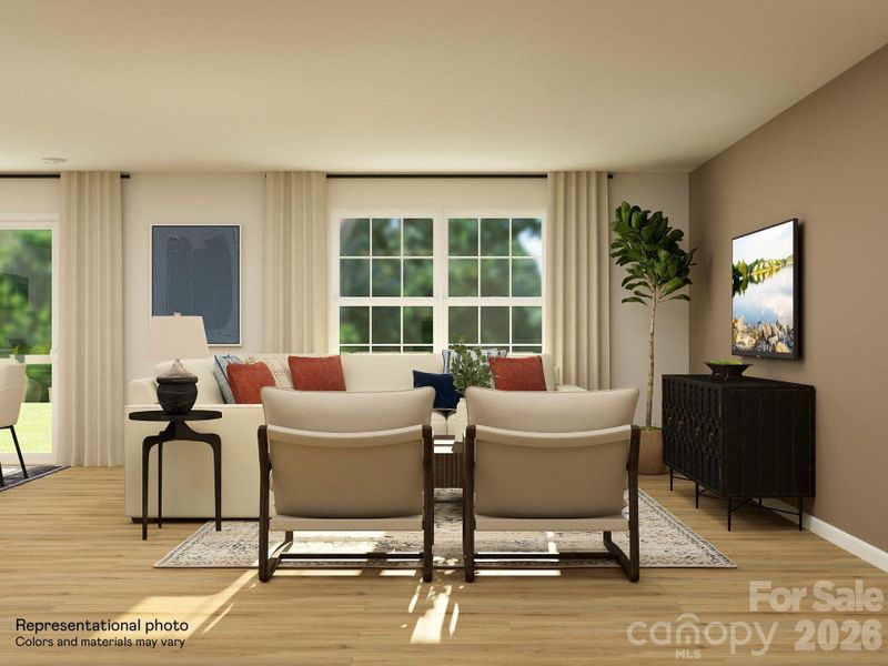 Furnished interior view inside a new home in Bakers Creek, Kannapolis (Image 3). Furnished interior view inside a new home in Bakers Creek, Kannapolis (Image 3).