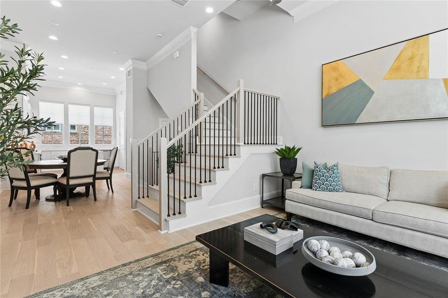 Image of model home with similar floorplan.