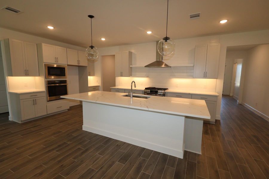 Gourmet island kitchen