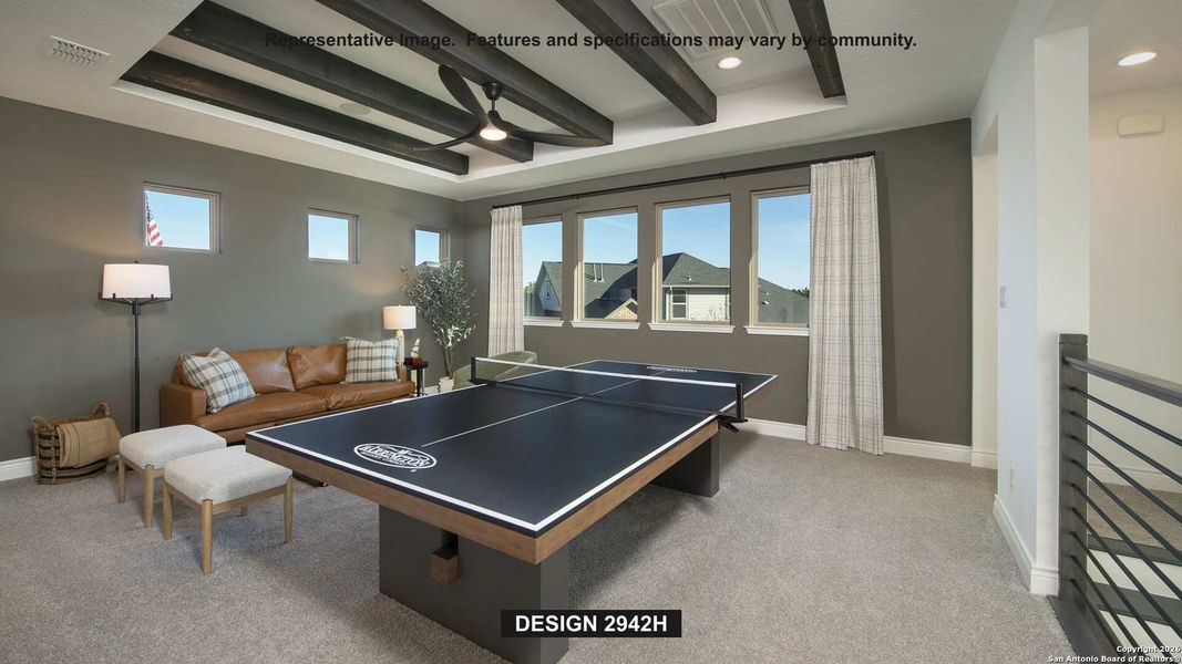 Furnished interior view inside a new home in Briggs Ranch 50', San Antonio (Image 6).