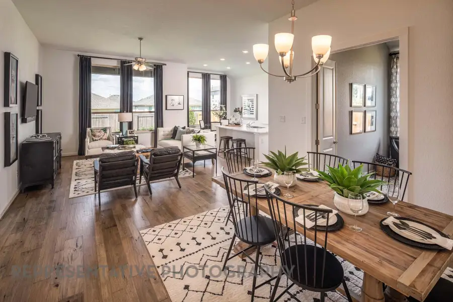Furnished interior view inside a new home in Crosswinds, Kyle (Image 12). Furnished interior view inside a new home in Crosswinds, Kyle (Image 12).