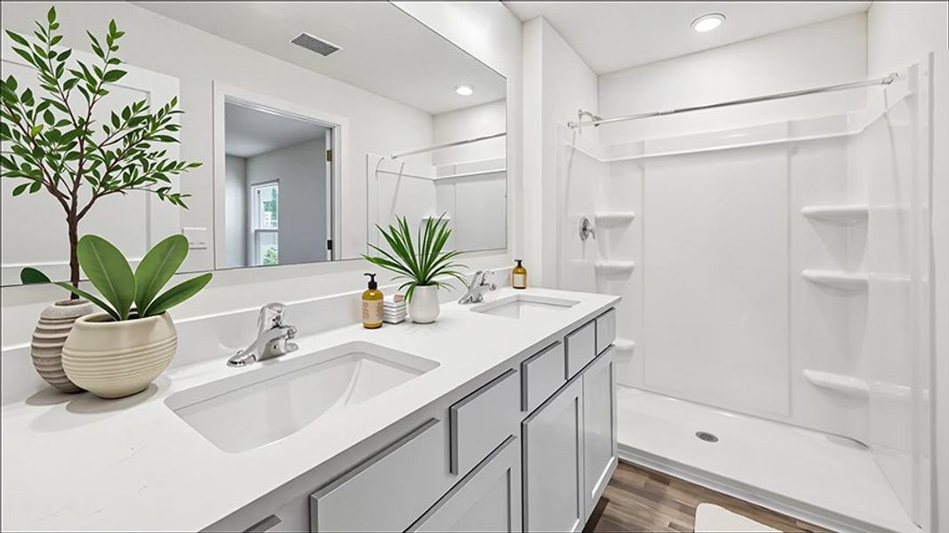 Representative furnished interior of a home built from the HARPER by D.R. Horton in Sherman Oaks, Brooksville (Image 8).