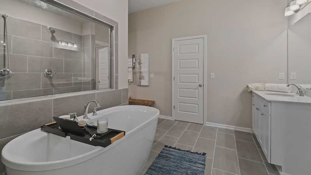 Representative furnished interior of a home built from the McKinley II by DRB Homes in Northcroft, Loganville (Image 42).