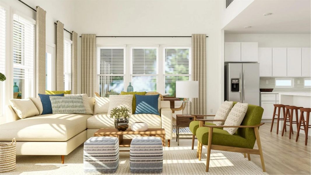 Furnished interior view inside a new home in Lively Ranch: Brookstone Collection, Georgetown (Image 20).