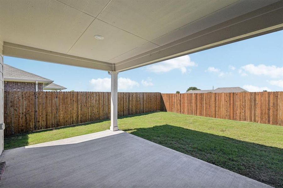 Exterior details and patio area of a home in River Ridge, Crandall (Image 23). Exterior details and patio area of a home in River Ridge, Crandall (Image 23).