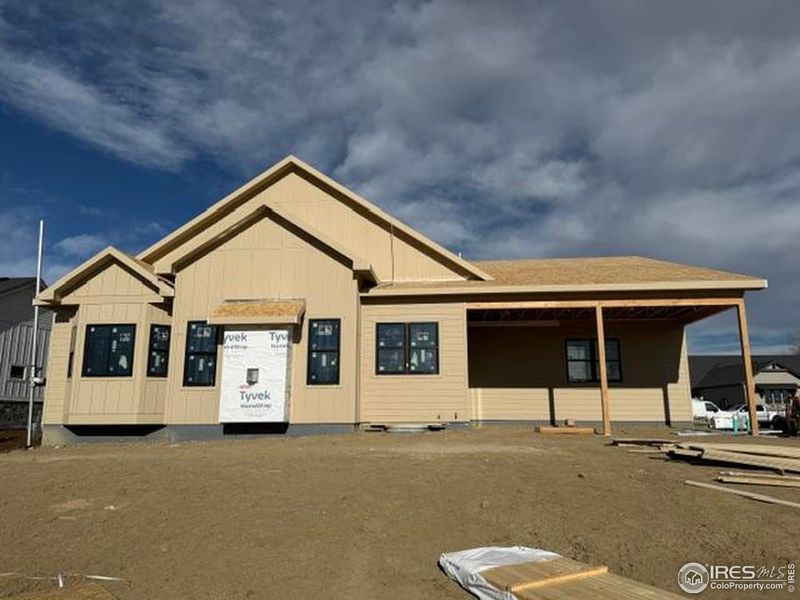 In-progress construction of a new home in , Berthoud, CO (Image 36).