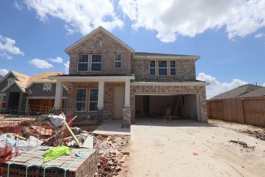 In-progress construction of a new home in Jordan Ranch - Terrace Collection, Fulshear, TX (Image 10). In-progress construction of a new home in Jordan Ranch - Terrace Collection, Fulshear, TX (Image 10).