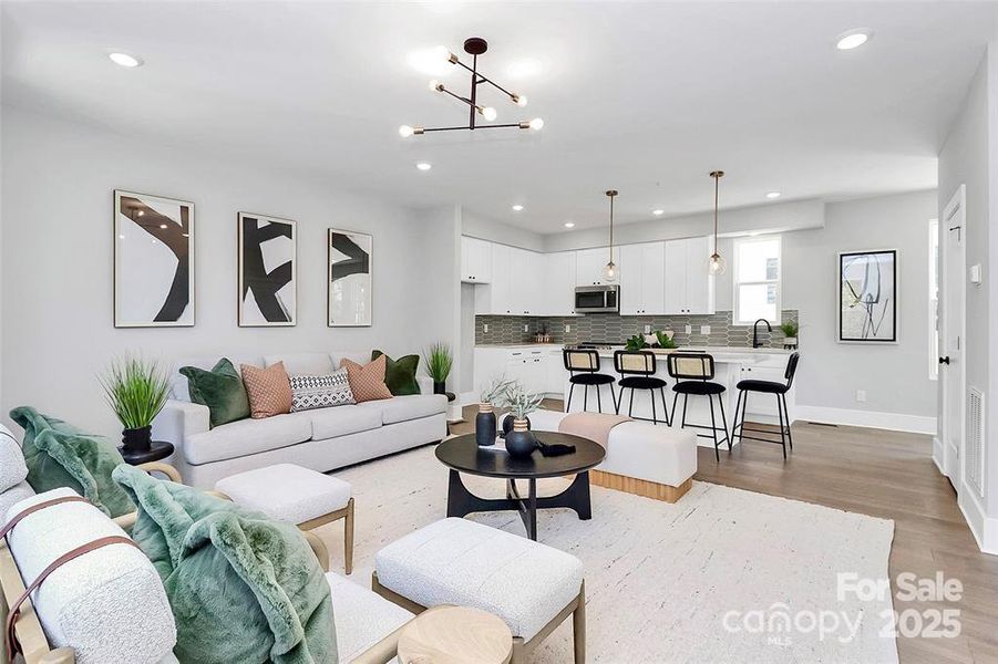 Furnished interior view inside a new home in , Charlotte (Image 6). Furnished interior view inside a new home in , Charlotte (Image 6).