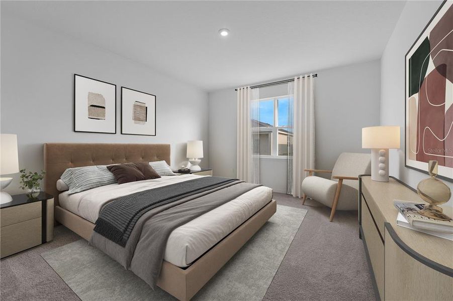 Furnished interior view inside a new home in Groves at Whitemarsh, Leesburg (Image 15).