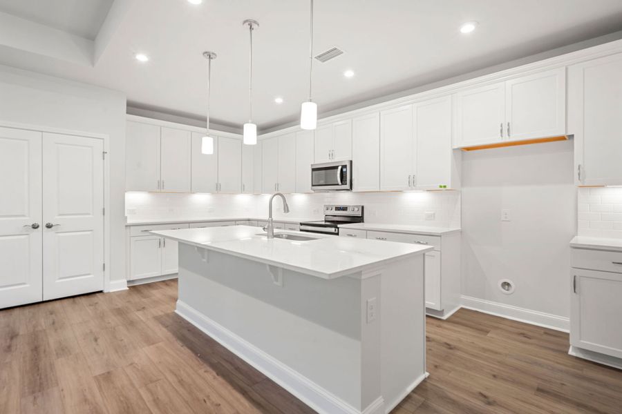 Open Concept Kitchen with Oversized Island Open Concept Kitchen with Oversized Island