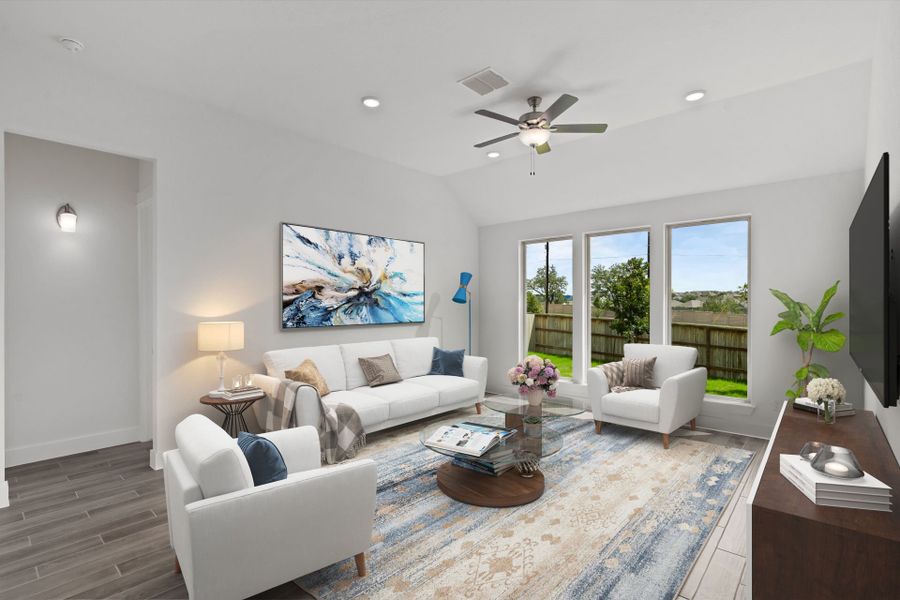 Representative furnished interior of a home built from the Axtell by Pulte Homes in Corley Farms, Boerne (Image 13).