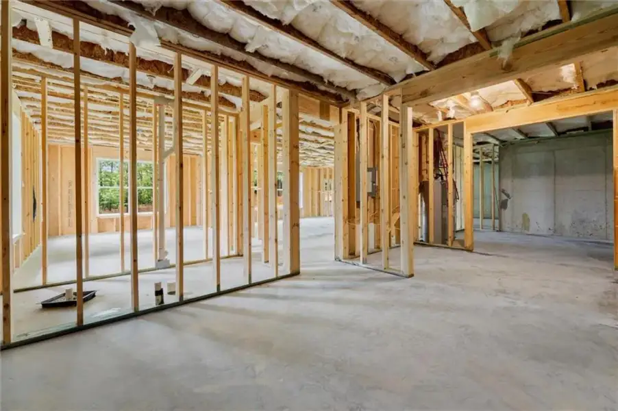 In-progress construction of a new home in , Flowery Branch, GA (Image 63).