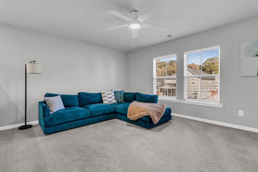 Furnished interior view inside a new home in Sweetgrass at Summers Corner: Arbor Collection, Summerville (Image 17). Furnished interior view inside a new home in Sweetgrass at Summers Corner: Arbor Collection, Summerville (Image 17).