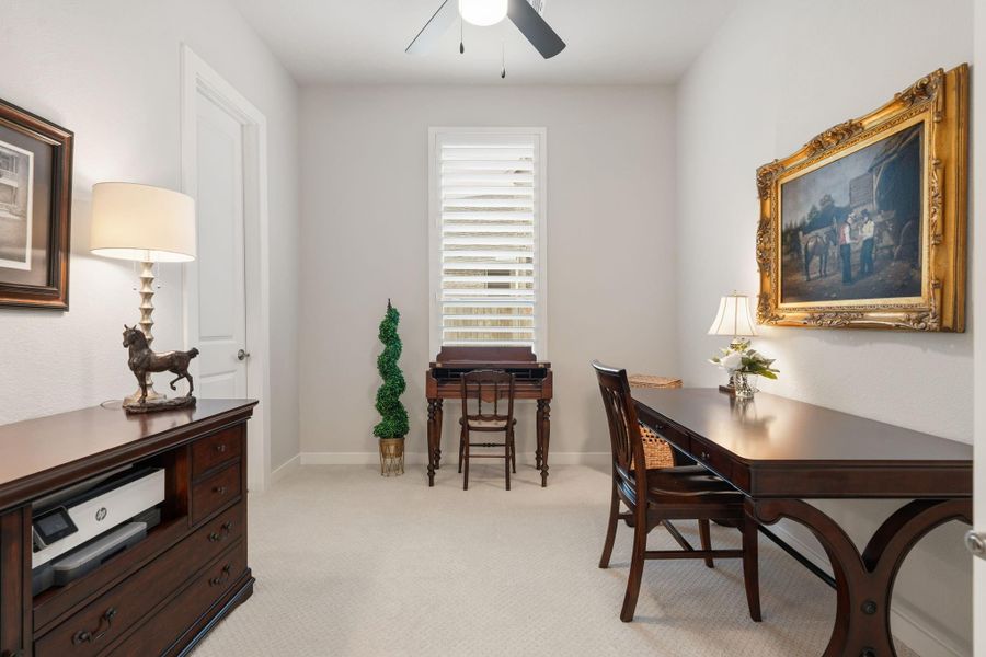 Flex room down - can be an office or a fourth bedroom with a closet - great natural light and views of the side yard.