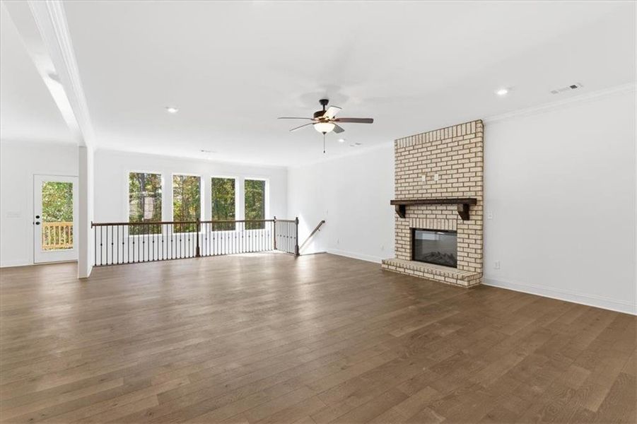 Spacious, unfurnished interior of a new home in The Estates at Hurricane Pointe, Douglasville (Image 38). Spacious, unfurnished interior of a new home in The Estates at Hurricane Pointe, Douglasville (Image 38).