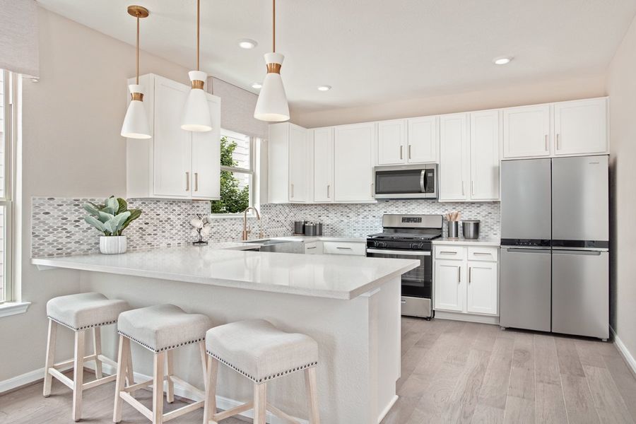 Representative furnished interior of a home built from the 2245 by KB Home in Sagecrest Trails, Conroe (Image 3).