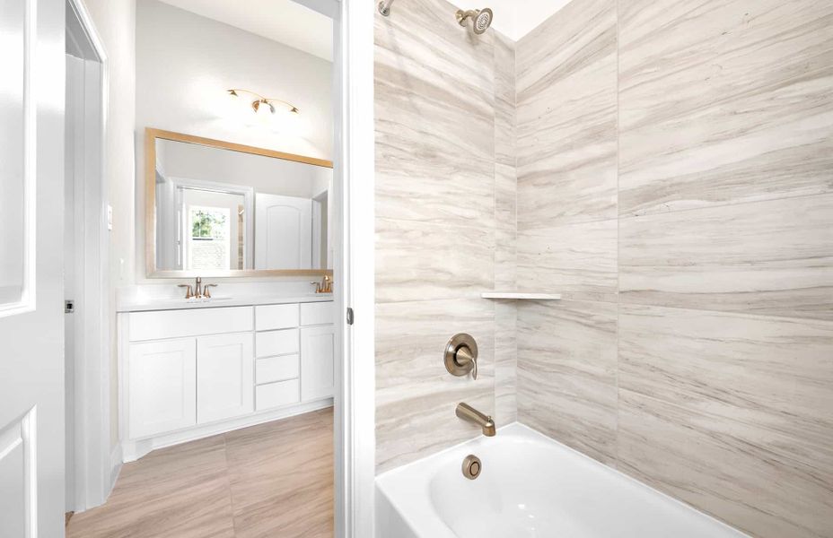 Representative furnished interior of a home built from the 3300 by Ravenna Homes in Bridgeland 50′, Cypress (Image 28).