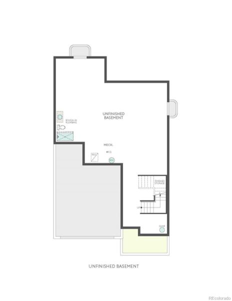 2D floor plan layout of this home in Prelude at Sterling Ranch, Littleton, CO (Image 5).