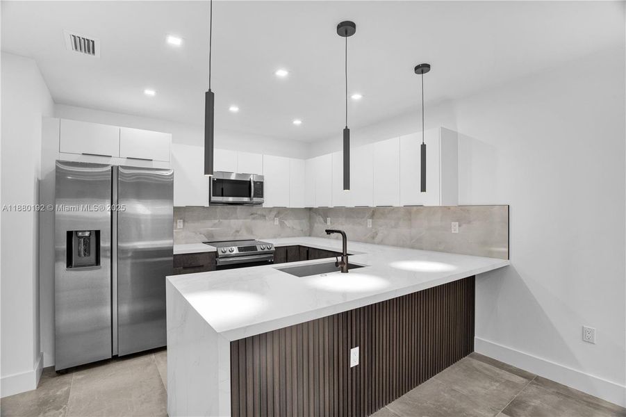 Furnished interior view inside a new home in , Miami (Image 13).