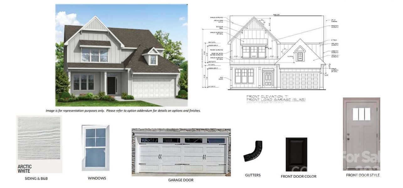 Representation of exterior design selections Representation of exterior design selections