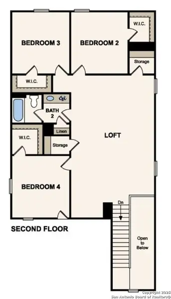 2D floor plan layout of this home in Spring Creek, San Antonio, TX (Image 2).
