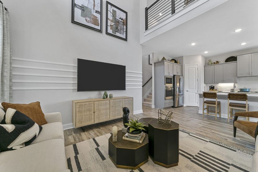Representative furnished interior of a home built from the Duets D417 by Landon Homes in Lexington Frisco, Frisco (Image 18).