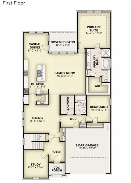 2D floor plan layout for the Courage by Rockwell Homes in Wildflower Ranch, Fort Worth, TX (Image 3). 2D floor plan layout for the Courage by Rockwell Homes in Wildflower Ranch, Fort Worth, TX (Image 3).