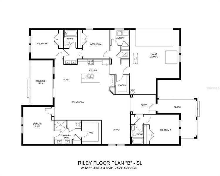 2D floor plan layout of this home in Pine Ridge Estates, Beverly Hills, FL (Image 2). 2D floor plan layout of this home in Pine Ridge Estates, Beverly Hills, FL (Image 2).