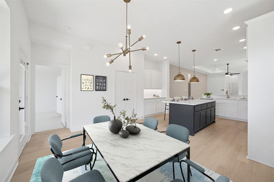 Furnished interior view inside a new home in Creekshaw – Gardens, Royse City (Image 5). Furnished interior view inside a new home in Creekshaw – Gardens, Royse City (Image 5).