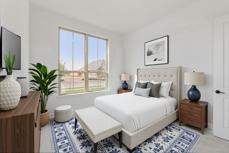 Representative furnished interior of a home built from the Electra by Pulte Homes in 6 Creeks, Kyle (Image 11).