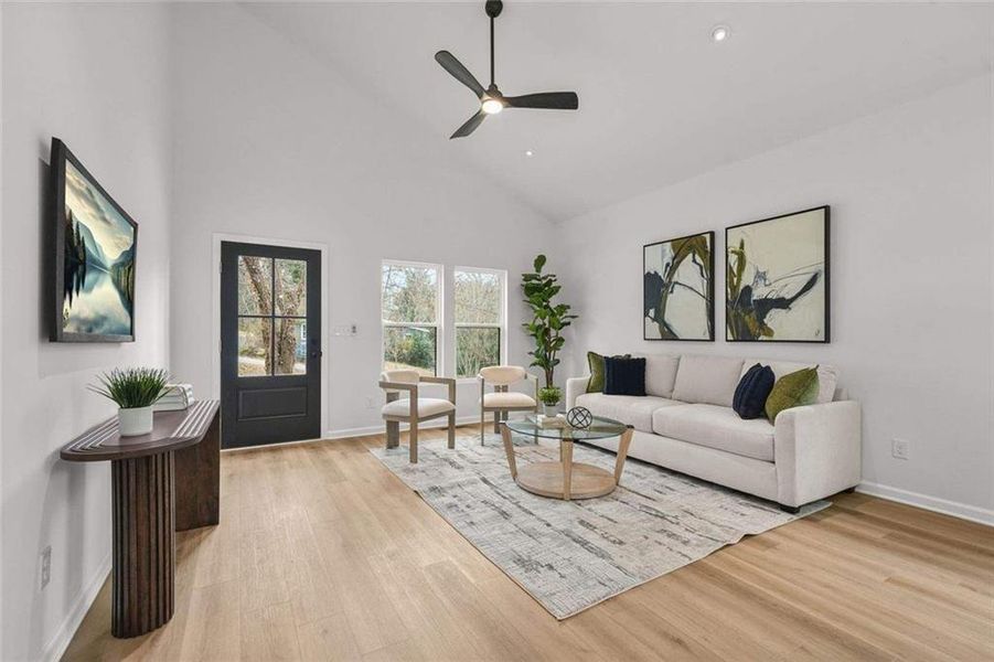 Furnished interior view inside a new home in , Atlanta (Image 18).