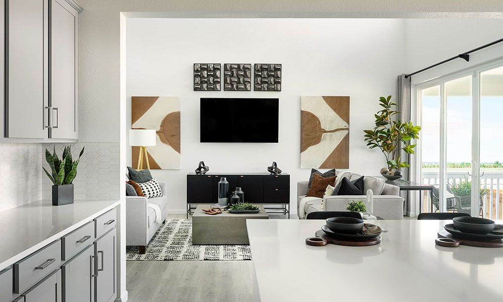 Representative furnished interior of a home built from the Ridgway by Taylor Morrison in The Fields at Looking Glass Town Collection, Parker (Image 7).