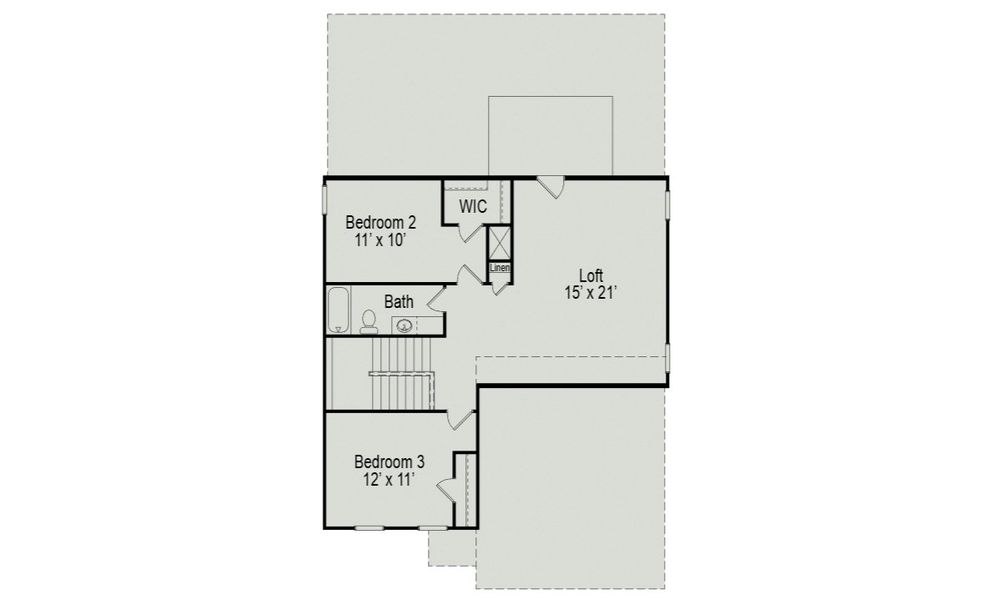 2D floor plan layout for the The Shetland III by Smith Douglas Homes in Sherbrooke, Magnolia, TX (Image 4).