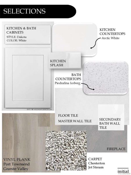 INTERIOR FINISH SELECTIONS.