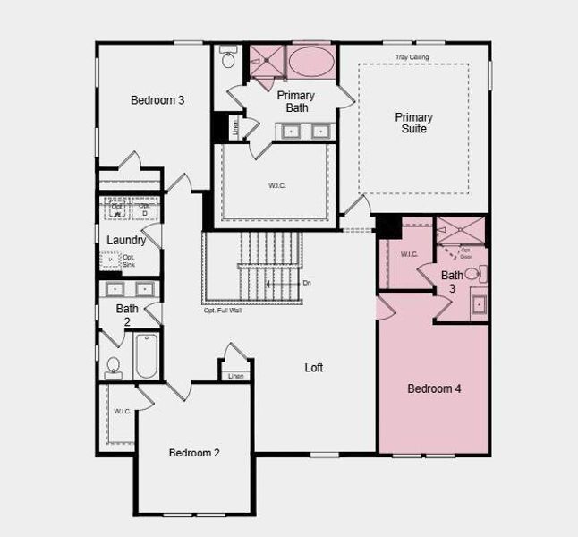 2D floor plan layout of this home in Bailey Fence, Dacula, GA (Image 3).