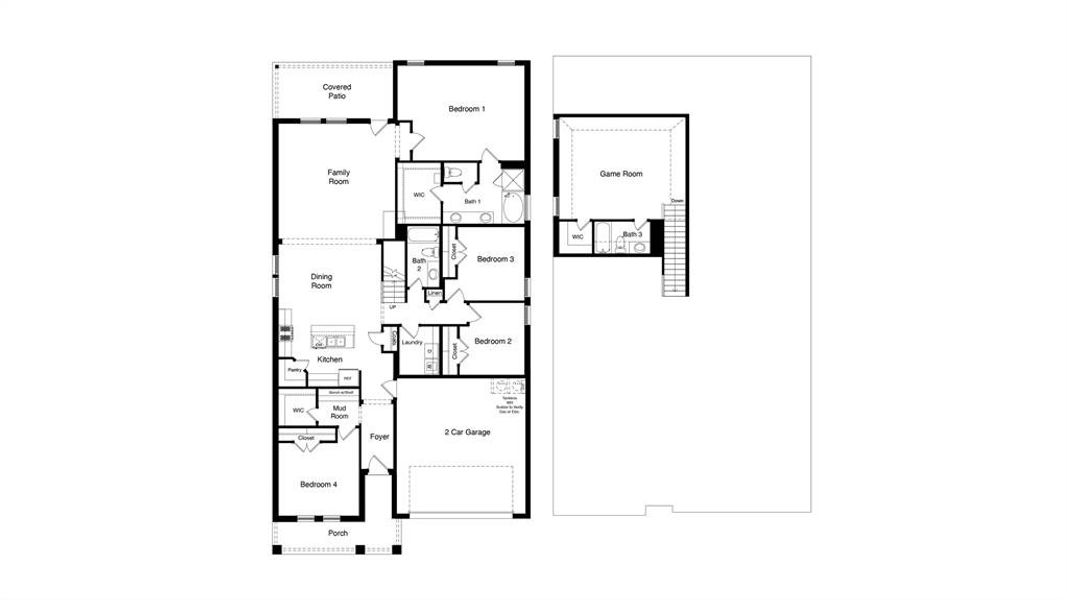 D.R. Horton's Mulberry floorplan - All Home and community information, including pricing, included features, terms, availability and amenities, are subject to change at any time without notice or obligation. All Drawings, pictures, photographs, video, square footages, floor plans, elevations, features, colors and sizes are approximate for illustration purposes only and will vary from the homes as built.