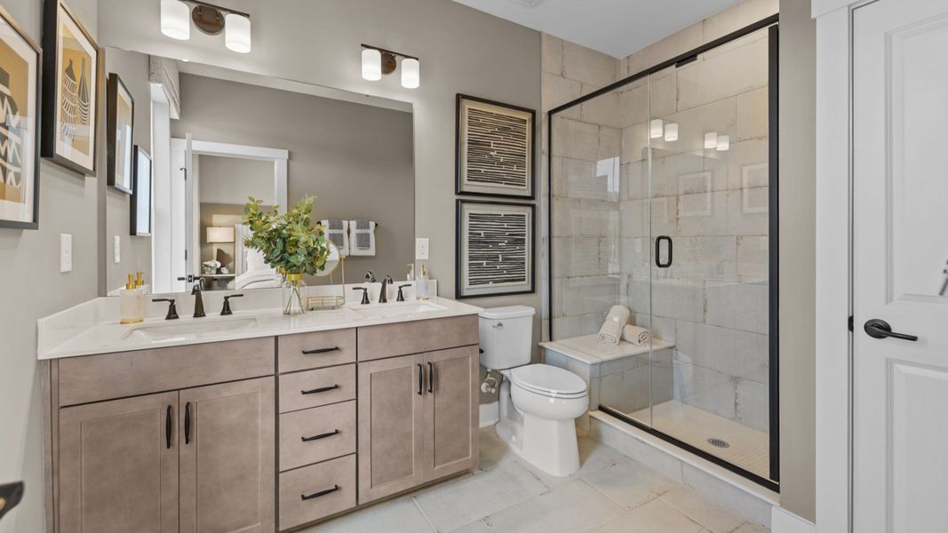 The Landon Plan at River District by DRB Homes in Charlotte, NC-  Bathroom