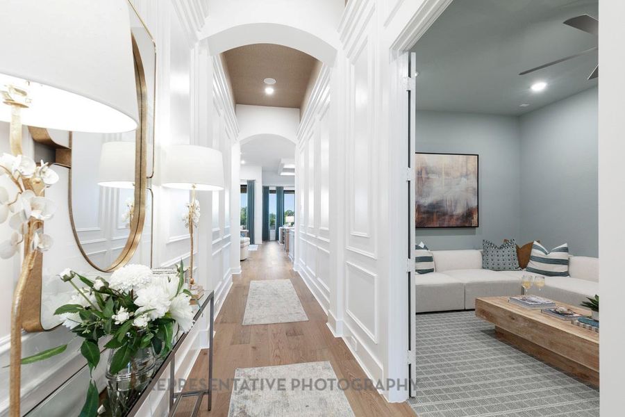 Furnished interior view inside a new home in Bridgeland, Cypress (Image 17).