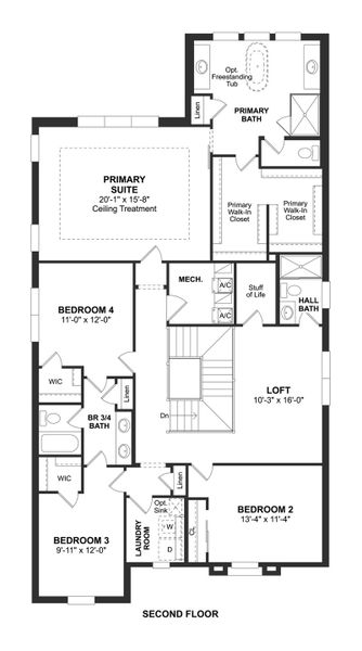 2D floor plan layout for the Wicklow IV by K. Hovnanian® Homes in Parkside at Tuttle Royale, Royal Palm Beach, FL (Image 4). 2D floor plan layout for the Wicklow IV by K. Hovnanian® Homes in Parkside at Tuttle Royale, Royal Palm Beach, FL (Image 4).
