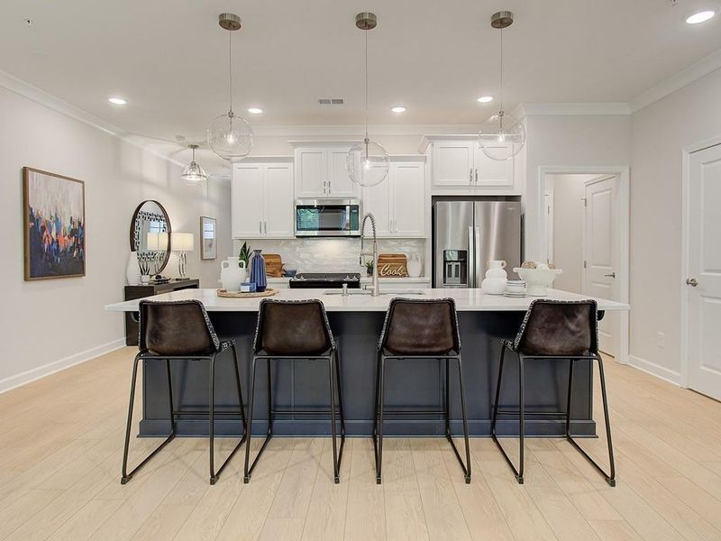 Furnished interior view inside a new home in Bluffs at Bells Ferry, Marietta (Image 8).