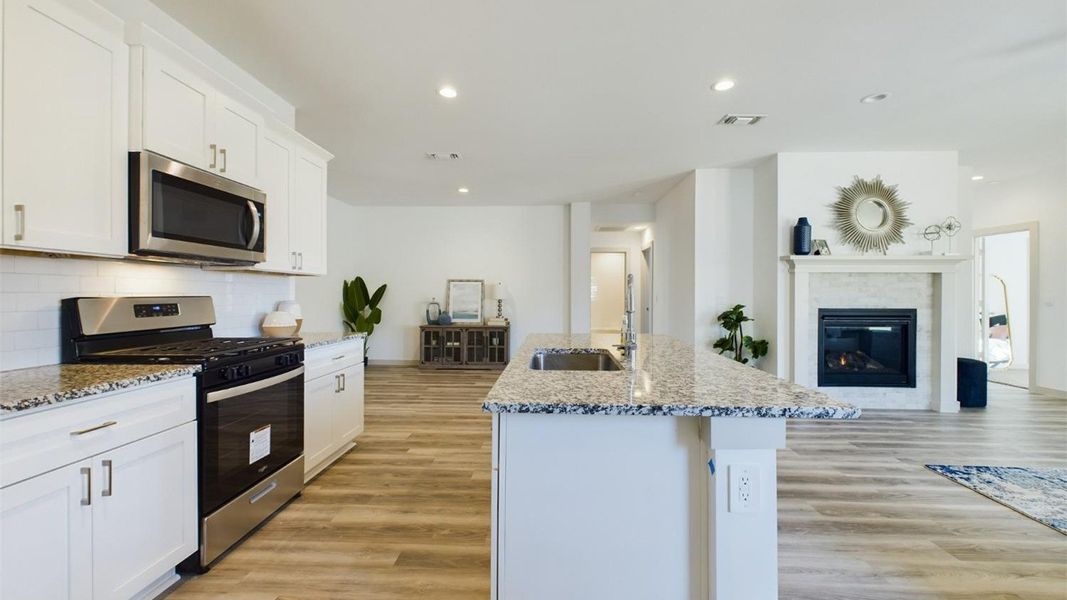 Representative furnished interior of a home built from the The Lakeway by D.R. Horton in Abbey Glen, Lubbock (Image 10).