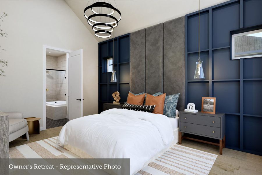 Furnished interior view inside a new home in The Highlands - Grove Collection, Porter (Image 11).