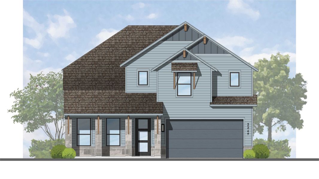 Representative rendering of the exterior for the Renoir Plan by Highland Homes (Image 3). Representative rendering of the exterior for the Renoir Plan by Highland Homes (Image 3).