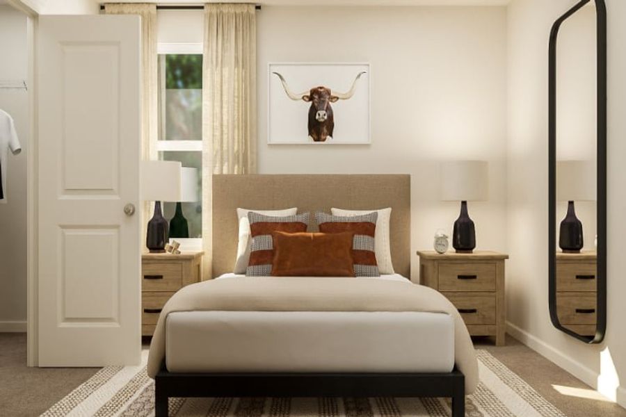 A white couch in a room.